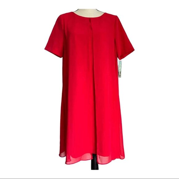 NWT Preston & York Red Royal Hues Nova Shift Dress Size 6 Poppy Red - Picture 2 of 10